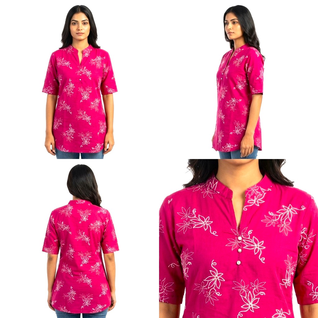 12 DeSorra Floral Cotton Office Wear Top - Image 5