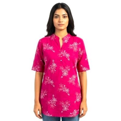DeSorra Floral Cotton Office Wear Top