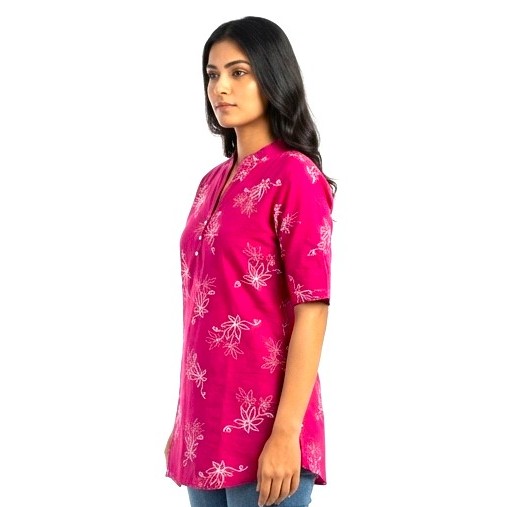 12- B DeSorra Floral Cotton Office Wear Top - Image 4