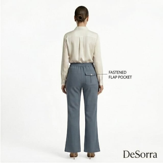 27 B DeSorra Elegant Office Essential High-GSM Cotton Women’s Formal Pant - Image 2