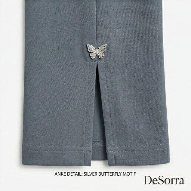 27 D DeSorra Elegant Office Essential High-GSM Cotton Women’s Formal Pant - Image 4
