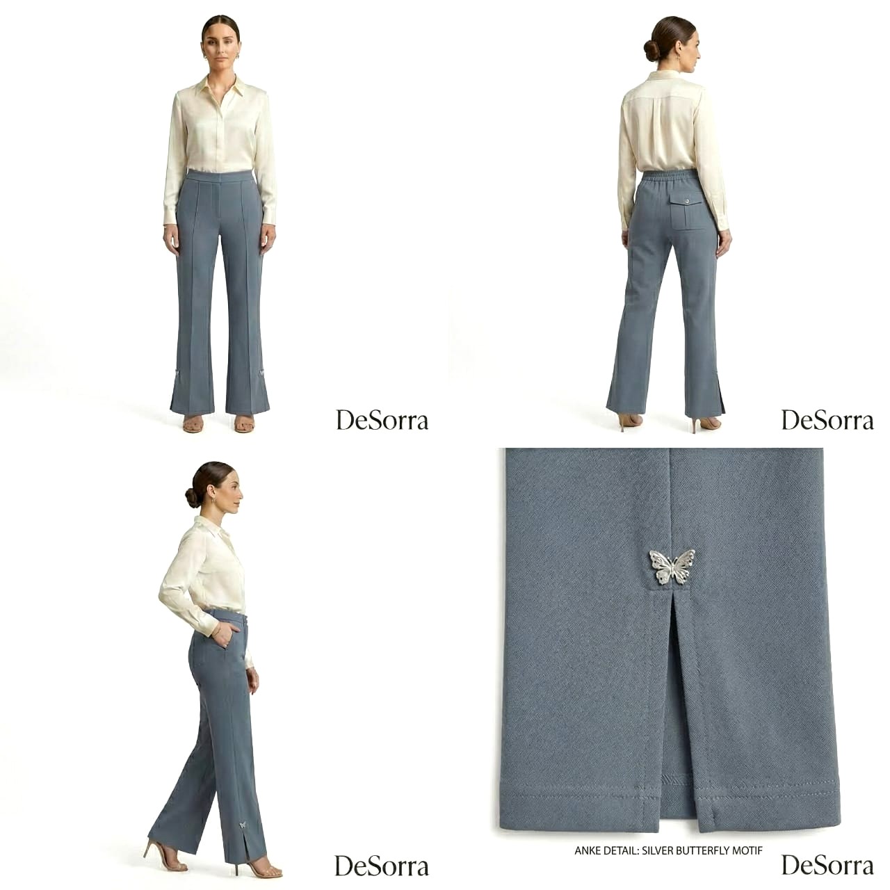 27 DeSorra Elegant Office Essential High-GSM Cotton Women’s Formal Pant - Image 5