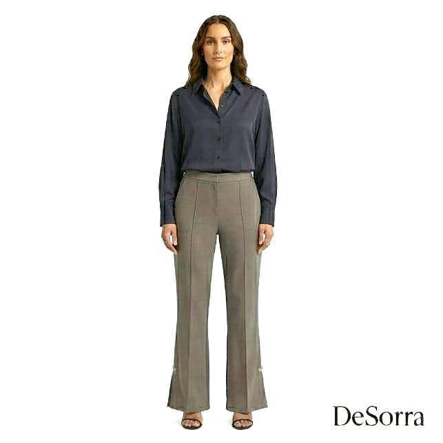 28 A DeSorra Cotton Wide Bottom Formal Trouser for Women
