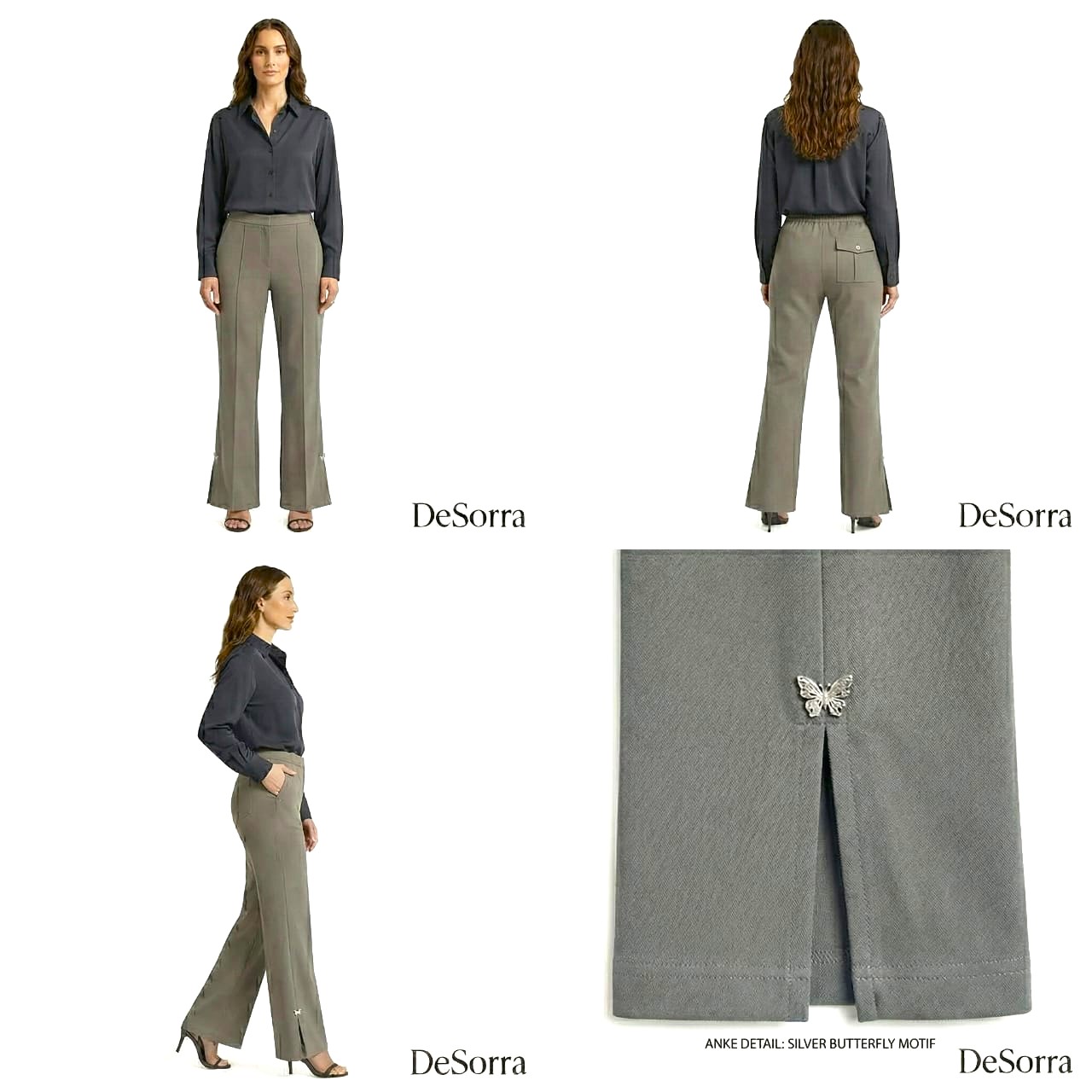 28 DeSorra Cotton Wide Bottom Formal Trouser for Women - Image 5