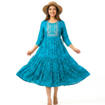 DeSorra Premium Flared Midi One-Piece Dress