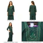 DeSorra Premium Green Designer Embroidery Co-Ord - Image 5