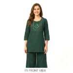 DeSorra Premium Green Designer Embroidery Co-Ord