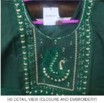 DeSorra Premium Green Designer Embroidery Co-Ord - Image 4
