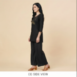 DeSorra Premium Black Designer Embroidery Co-Ord - Image 3