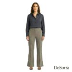 DeSorra Cotton Wide Bottom Formal Trouser for Women