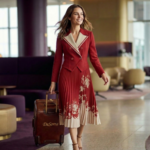 Signature Red Midi Dress by DeSorra | Stretchable & Wrinkle-Free