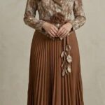Signature Brown Midi Dress by DeSorra | Stretchable & Wrinkle-Free