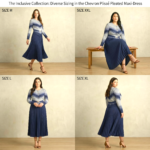 Signature Blue Midi Dress by DeSorra | Stretchable & Wrinkle-Free - Image 5
