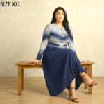 Signature Blue Midi Dress by DeSorra | Stretchable & Wrinkle-Free - Image 4
