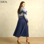 Signature Blue Midi Dress by DeSorra | Stretchable & Wrinkle-Free - Image 2