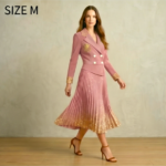 Signature Pink Midi Dress by DeSorra | Stretchable & Wrinkle-Free