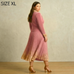 Signature Pink Midi Dress by DeSorra | Stretchable & Wrinkle-Free - Image 3