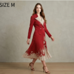 Signature Red Midi Dress by DeSorra | Stretchable & Wrinkle-Free - Image 6