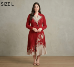 Signature Red Midi Dress by DeSorra | Stretchable & Wrinkle-Free - Image 2