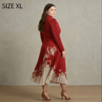 Signature Red Midi Dress by DeSorra | Stretchable & Wrinkle-Free - Image 3
